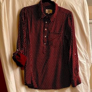 Cosmic Blue Love - Kylie Button Down Top